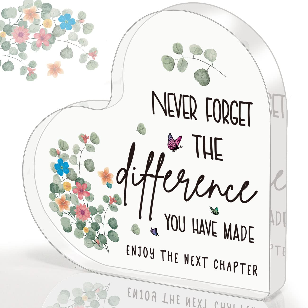 End of Year Teacher Thank You Gifts for Women Men, Principal Appreciation Gifts, Teacher Appreciation Gifts in Bulk, Coworker Boss Supervisor Mentor Manager Secretary Acrylic Plaque Office Desk Decor