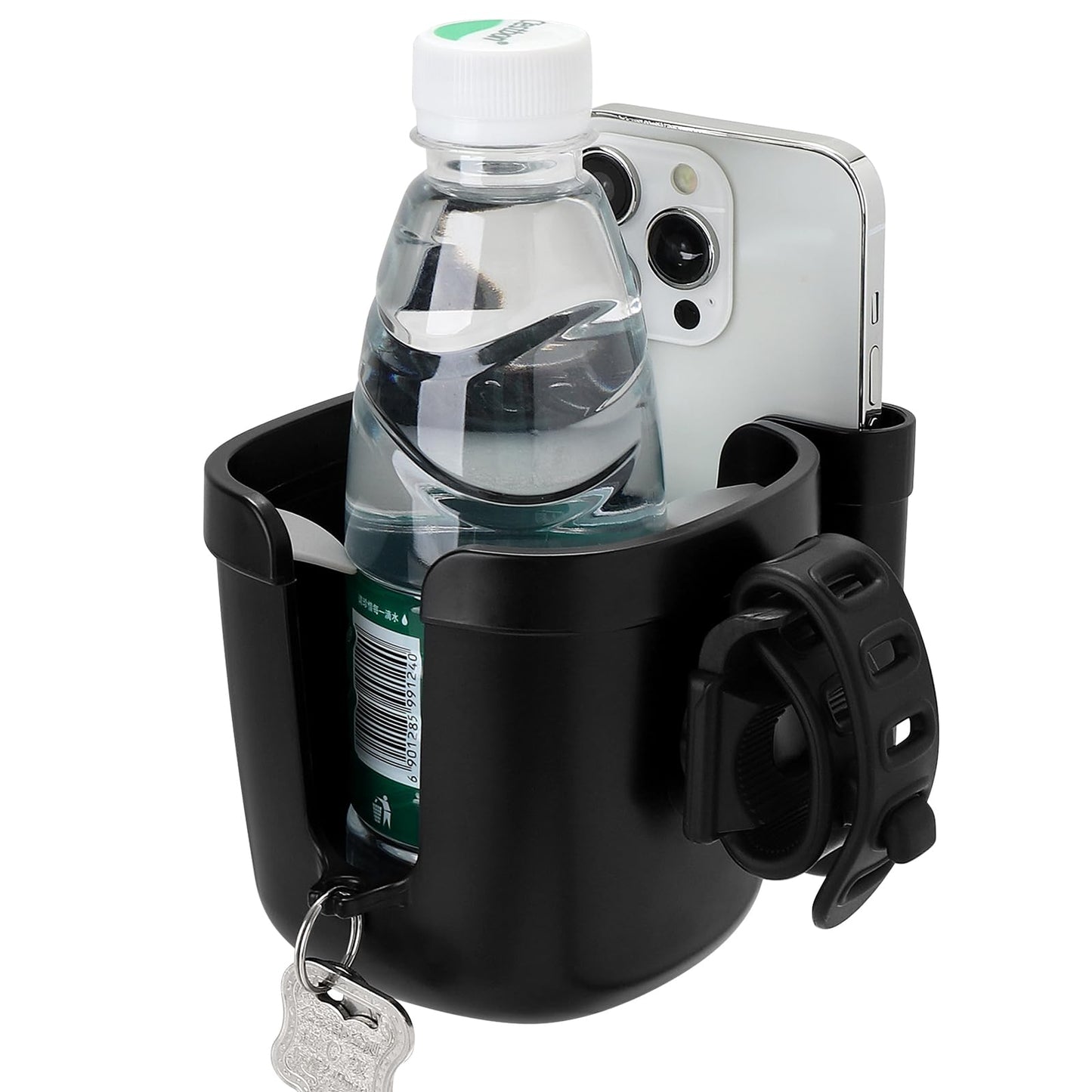 Accmor Stroller Cup Holder with Adjustable Strap, 360 Degree Rotatable Universal Cup Holder for Uppababy, Nuna, Doona Stroller, Drinks Holder for Wheelchair, Walker, Rollator