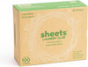 Sheets Laundry Club Laundry Detergent Sheets, 100 Loads - Fresh Linen Scent, Eco-Friendly, Quick-Dissolving Formula, Hypoallergenic, Septic Safe, Plastic-Free Packaging - 50 Sheets