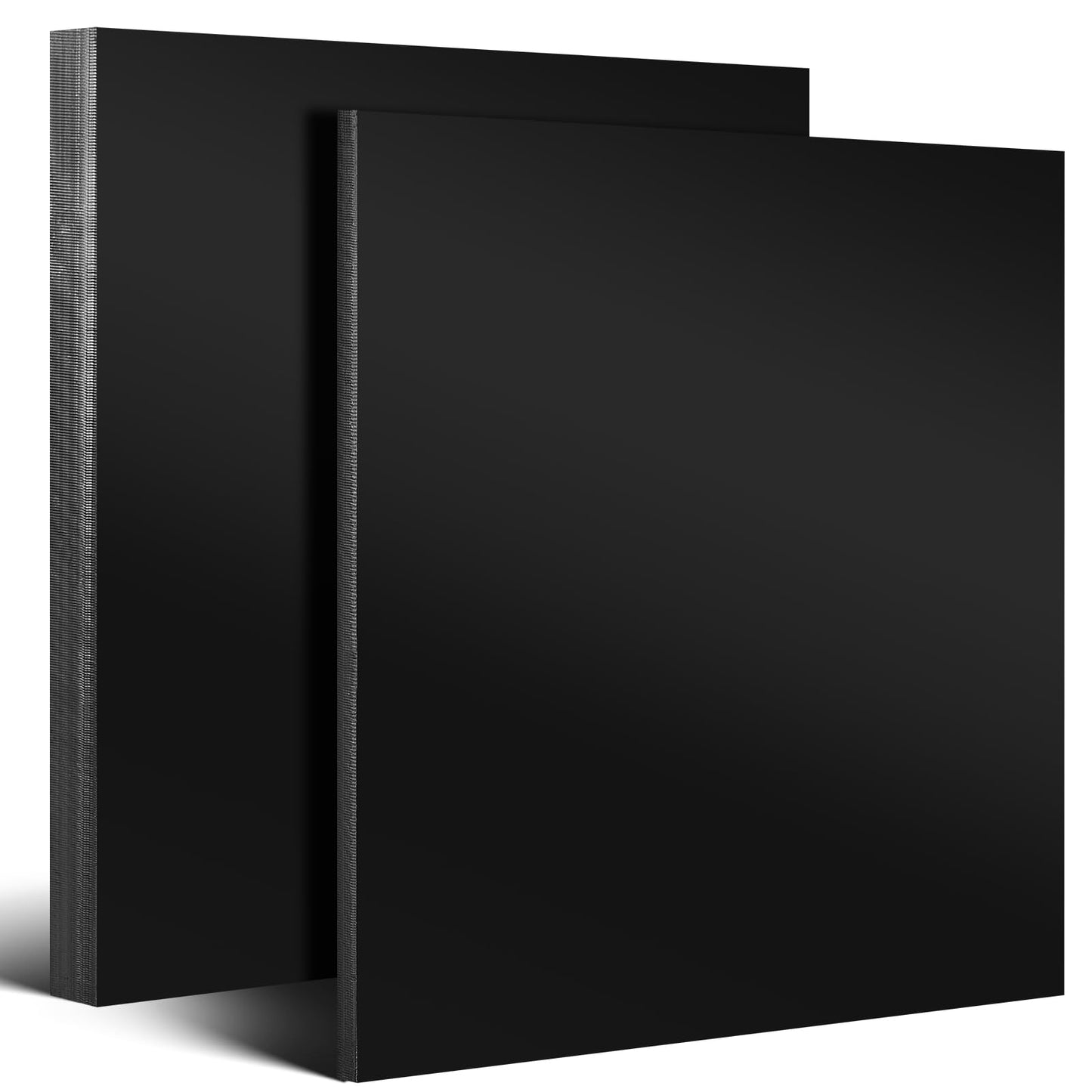 2 Pcs Black HDPE Sheet Size 12'' x 12'',1'' and 1/2'' Thick, High Density Polyethylene Plastic Sheets HDPE Board Hard Solid Plastic Block for DIY Projects Machining Home