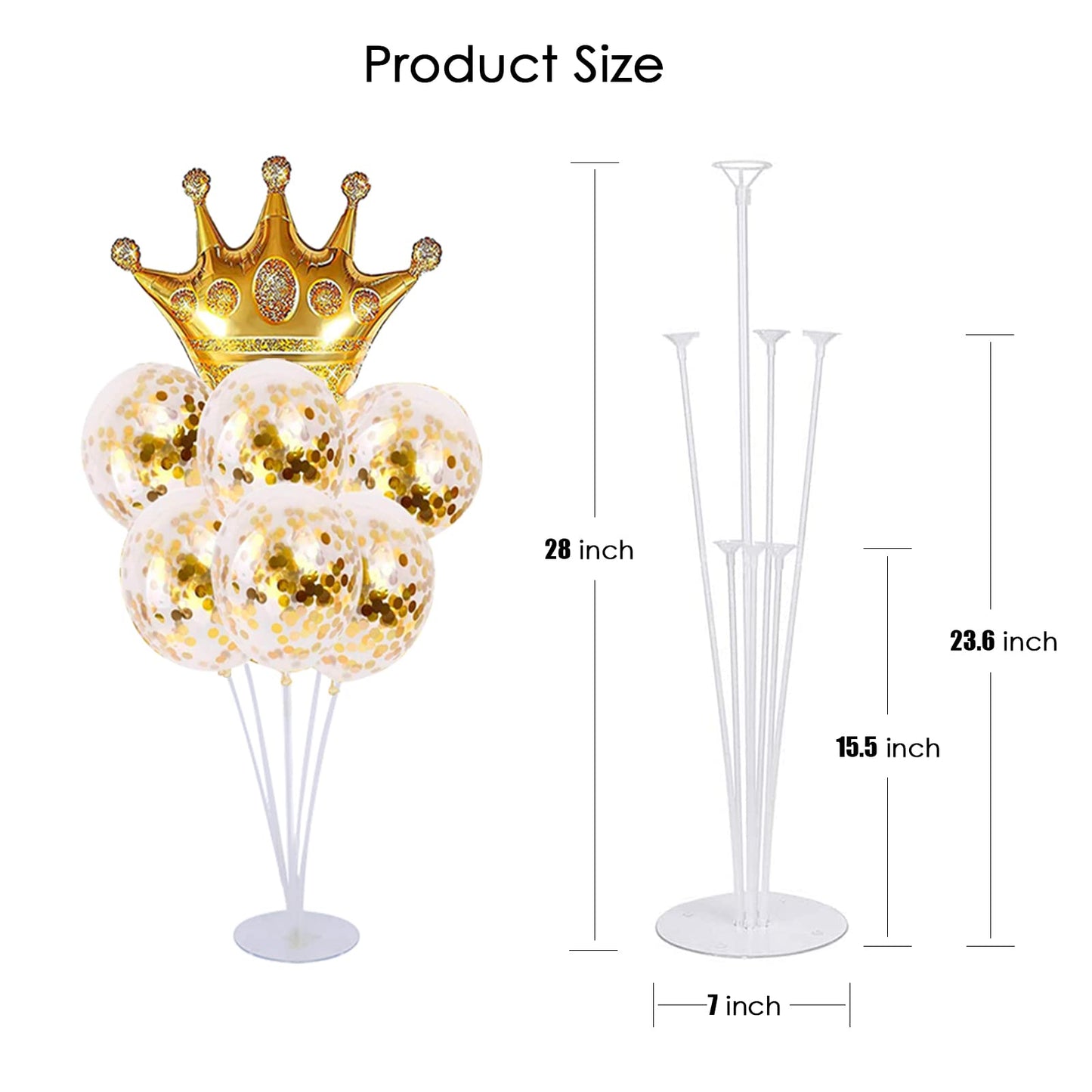 ROYUYE 10 Sets of Balloon Stands for Table Balloon Stand Allowing Balloons To Float Without Helium Tank Balloon Holder Decorations for Birthday Party Wedding Festival Christmas