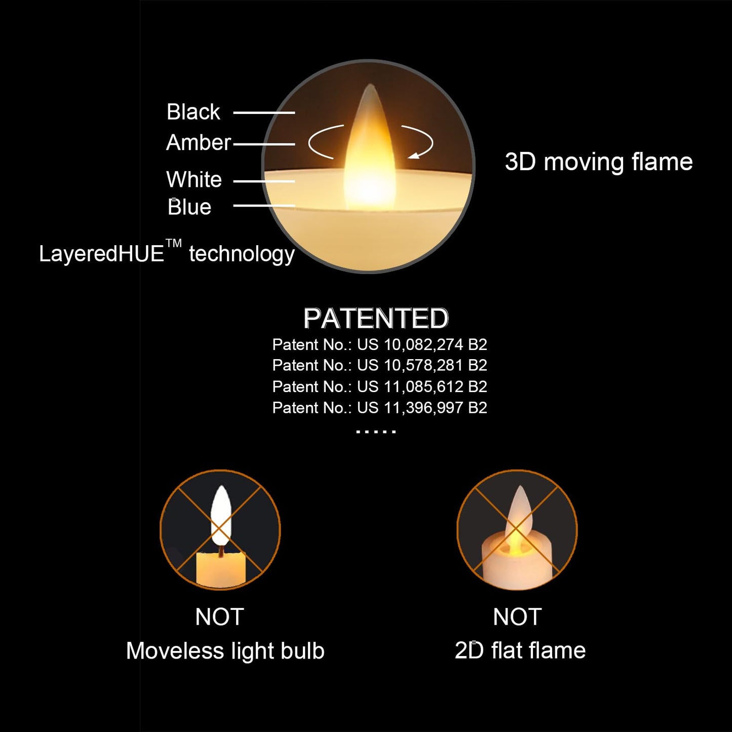 CozierGlow Brown Bark Wax Flameless Pillar Candles with Remote Timer, 3D Moving Flame Led Candles up to 400 Hours with 2AA Batteries, Set of 2(3''x6''), Remote Included (Brown).