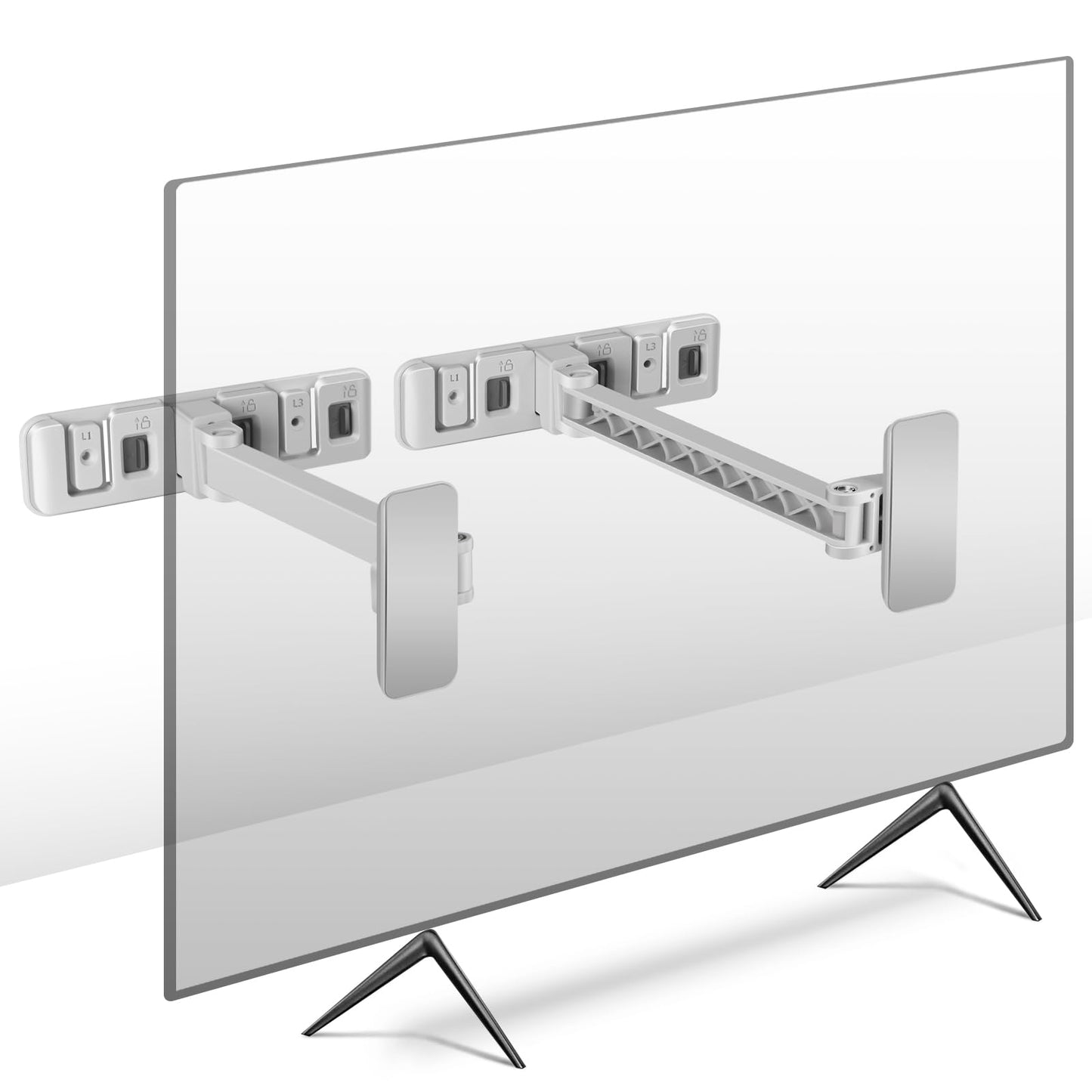 2 Pack TV Safety Straps, TRELC TV Straps Safety for Flat Screen, No-Drill Anti Tip TV Straps, Furniture Wall Anchors for Baby Proofing, TV Anchors Secure Flat Screen to Wall, Cabinet, Dresser