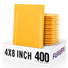 Fuxury Bubble Mailer 6x10" 100 Pack Kraft Padded Envelopes Usable Size 6x9" Kraft Bubble Envelopes for CDs, Video Games, Book Thick Padded Mailers #0 Small Yellow