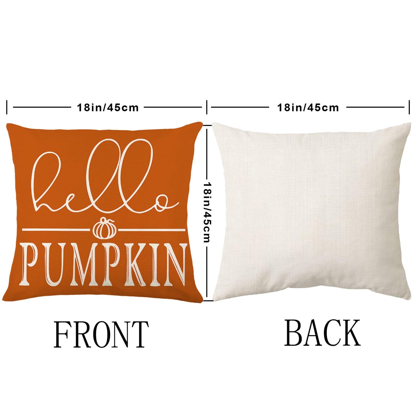 MAZSHTTD Fall Pillow Covers Blue Pumpkin Outdoor Indoor Decorative Throw Pillow Covers 18 x 18 Inch Set of 4 Farmhouse Autumn Cushion Cover Pillow Case for Living Room Bed Room Fall Decor