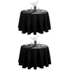 Vidafete 2 Pack 120inch Round Tablecloth Polyester Table Cloth,Stain Resistant and Wrinkle Polyester Dining Table Cover for Kitchen Dinning Party Wedding Rectangular Tabletop Buffet Decoration (Black)