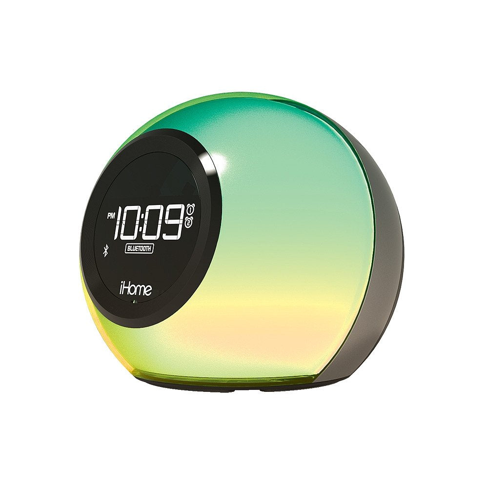 iHome Alarm Clock Radio with Bluetooth Speaker and Color Changing Lamp, USB Charging, and Speakerphone for Home, Office, or Dorm (IBT29BX6)