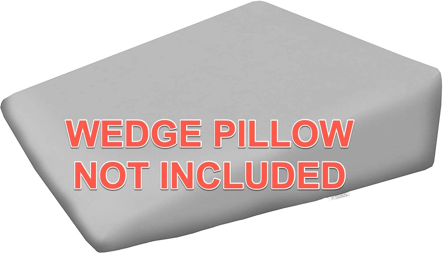 Relax Home Life Wedge Pillowcase Designed to Fit Our 7.5" Bed Wedge 25" W x 26" L x 7.5" H, Allergy Friendly 100% Egyptian Cotton Replacement Cover, Fits Most Sleeping Wedges Up to 27" W x 27" L x 8H