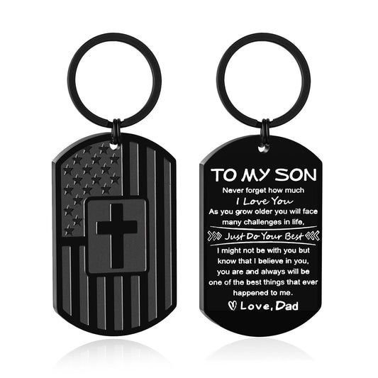 DuoDiner Keychain Gifts for Men First Communion Baptism Confirmation Religious Mens Gifts