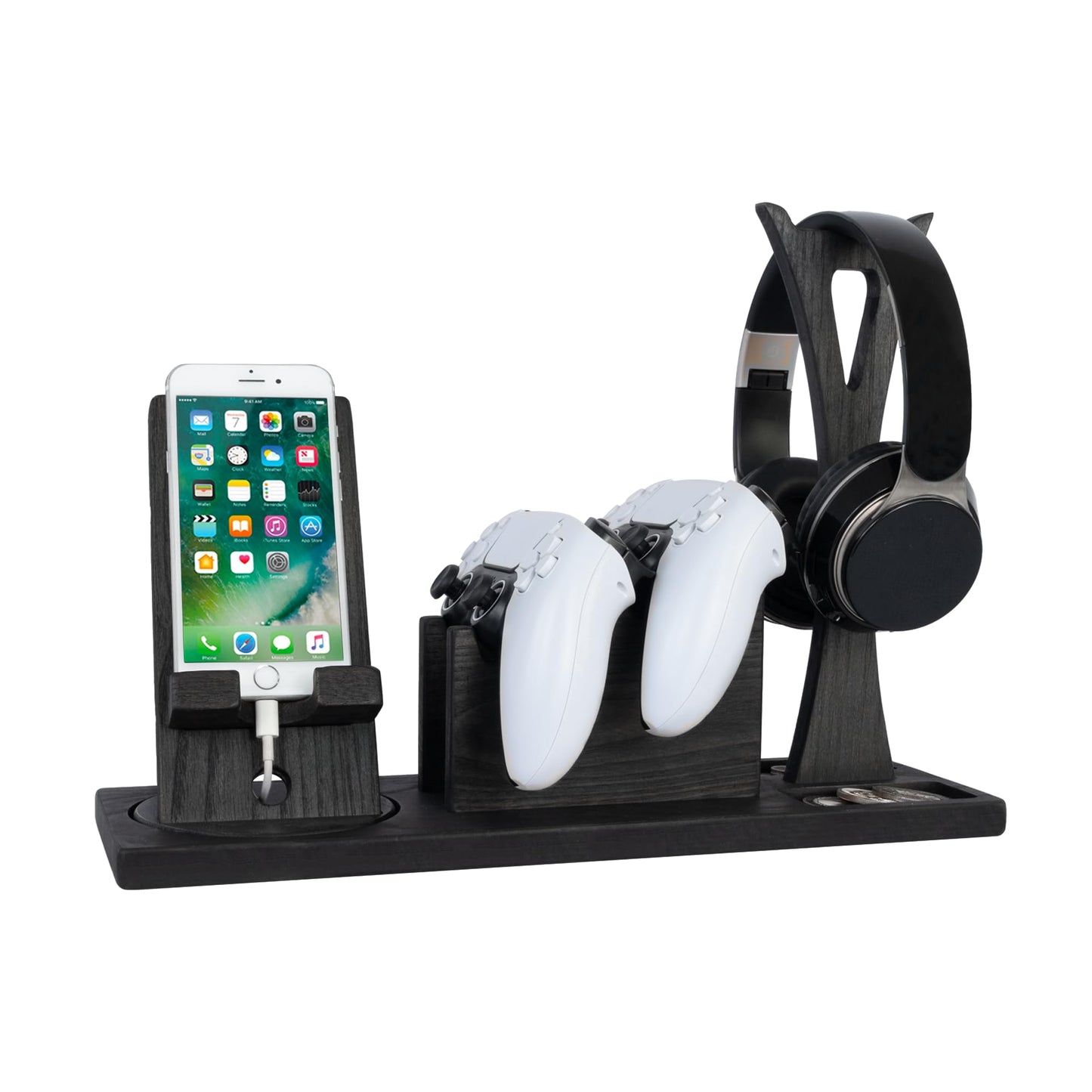 Gamer Gift for Men Teenager Boy, Unique Gaming Organizer with Headphone Holder, Rotatable Phone Stand & Controller Stand. Best Gamer Idea to Display Big Passion for Gaming - Funny Paused My Game