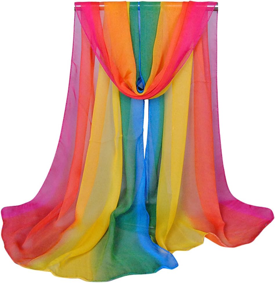 Women Soft Chiffon Lightweight Neck Scarf Head Hair Wrap