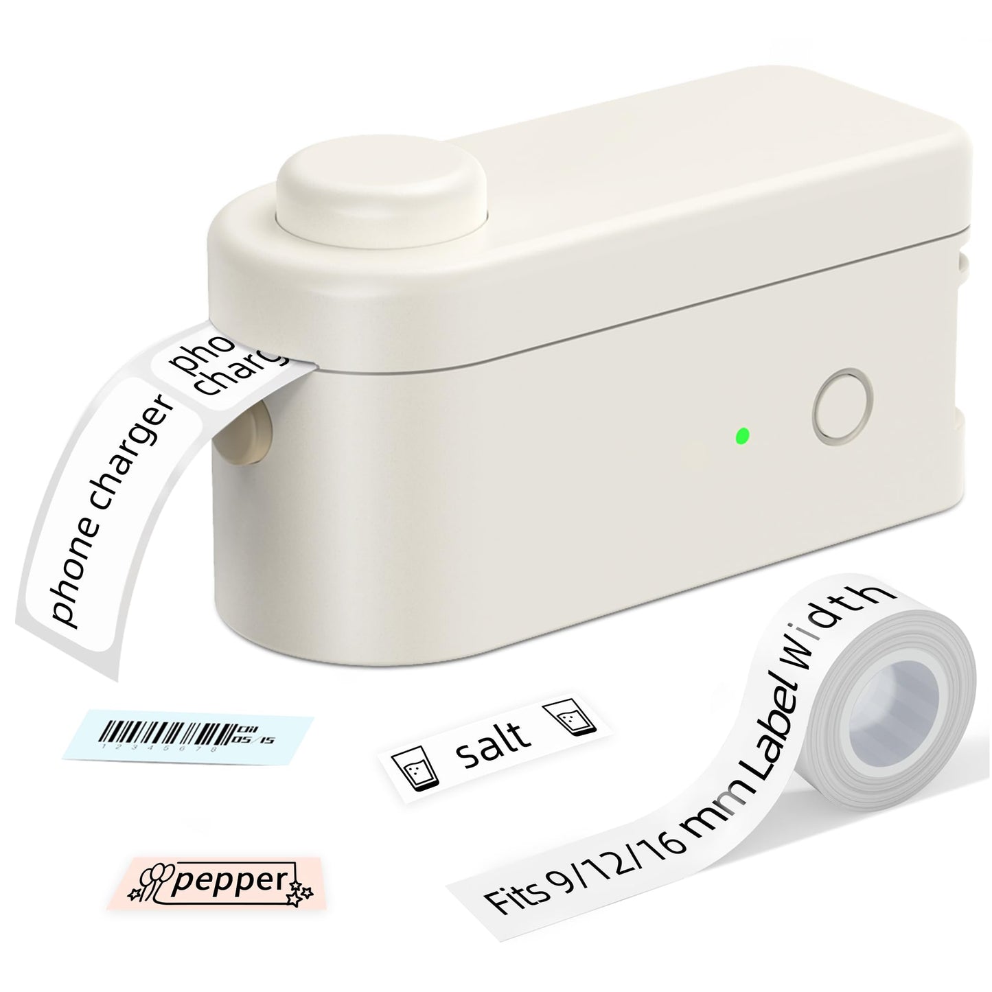 Makeid L1 Label Maker Machine with Tape - Portable & Rechargeable Label Makers Compatible with 9 12 16mm Waterproof Tape - Mini Bluetooth Labeler for Organizing Home Office School