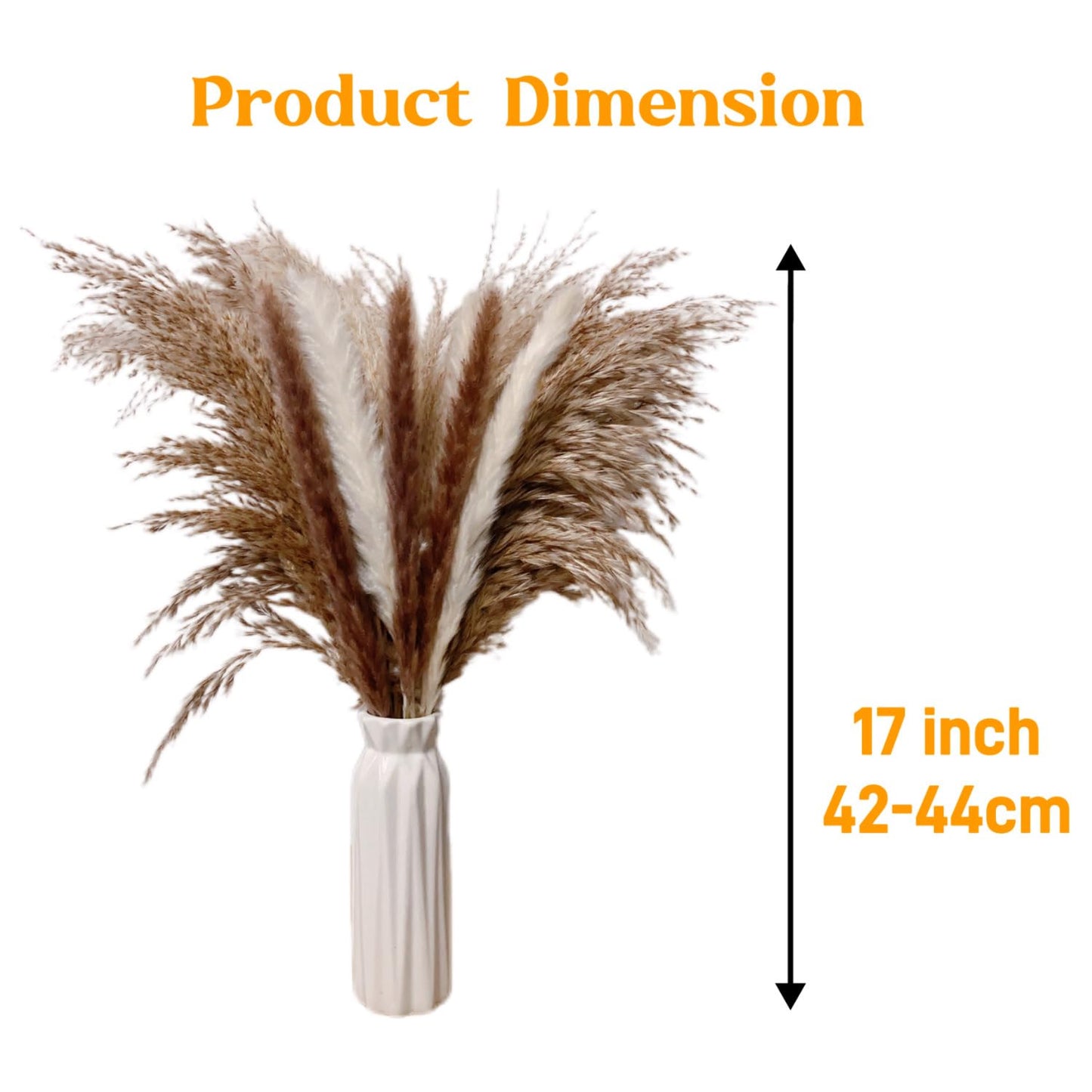 300 Pcs Dried Pampas Grass Bulk, Boho Dried Flowers Bouquet Pampas Grass Decor for Rustic Wedding Tables Centerpiece, Fluffy Pompas Grass for Home Office Party Baby Shower Birthday Western Table Decor