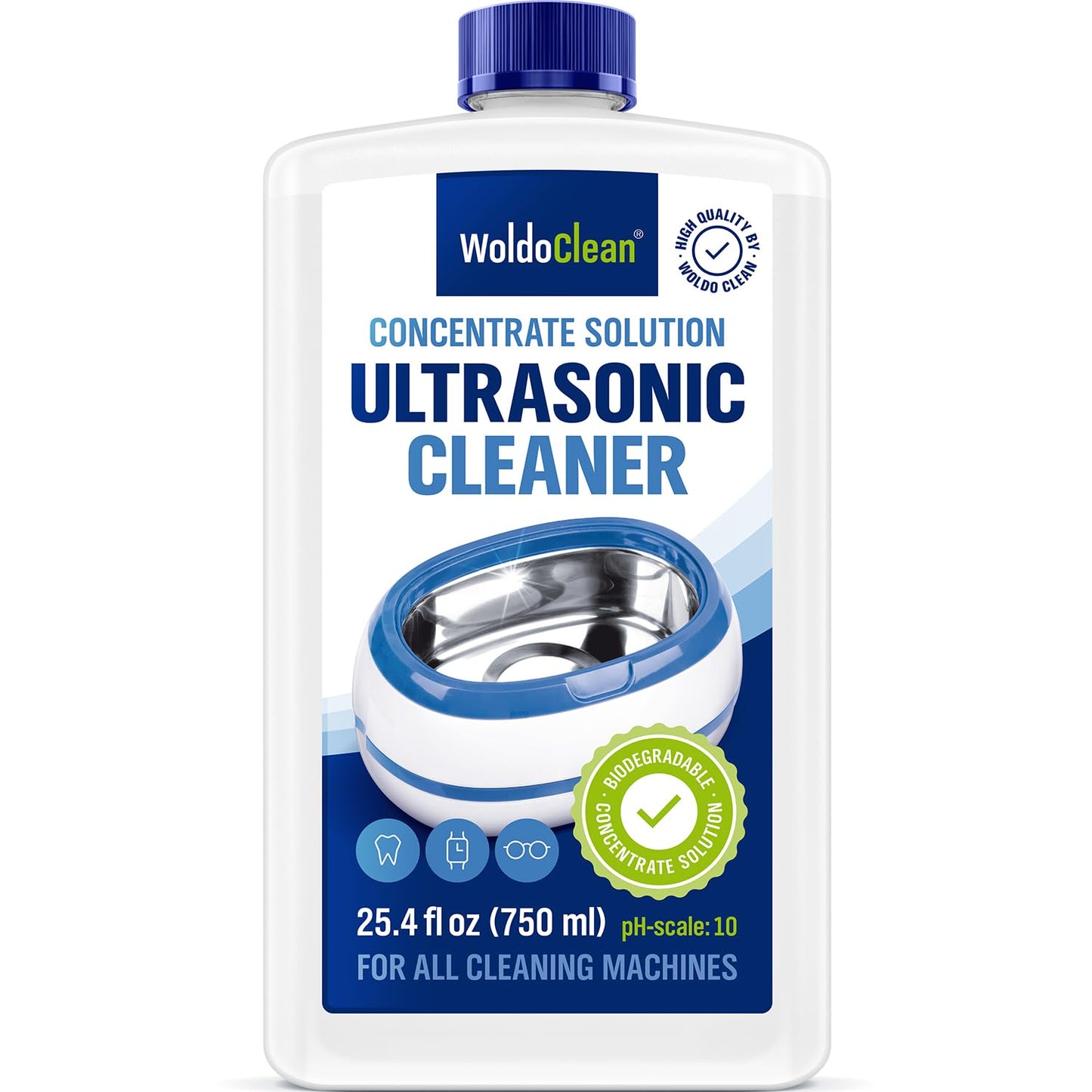 Ultrasonic Cleaner Solution 25.4 Fl Oz - Jewelry Cleaning Liquid for Ultrasonic Machines, Watches, Glasses & Sonic Jewelry Cleaner