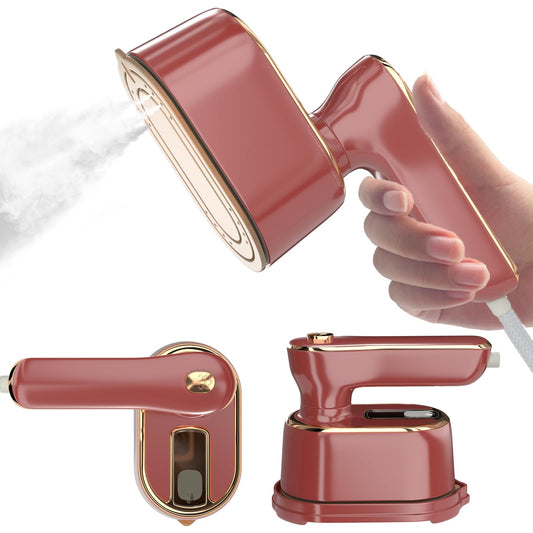 Travel Steamer Iron for Clothes Mini - Portable Ironing Machine Travel Small Size Portable Steamer Travel College Dorm Home Essentials Steamer for Clothes(White)