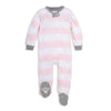 Burt's Bees Baby Girls' Organic Cotton Sleep and Play Footed Pajamas, One-piece Zip Front Romper, Baby Essentials