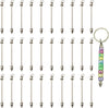 30 Pcs Beadable Keychain Bars Blanks Keychain - Making Supplies for DIY Crafts Jewelry Making Key Chain Bars Accessories - Suitable for Beads with a Pore Diameter of 2.5mm