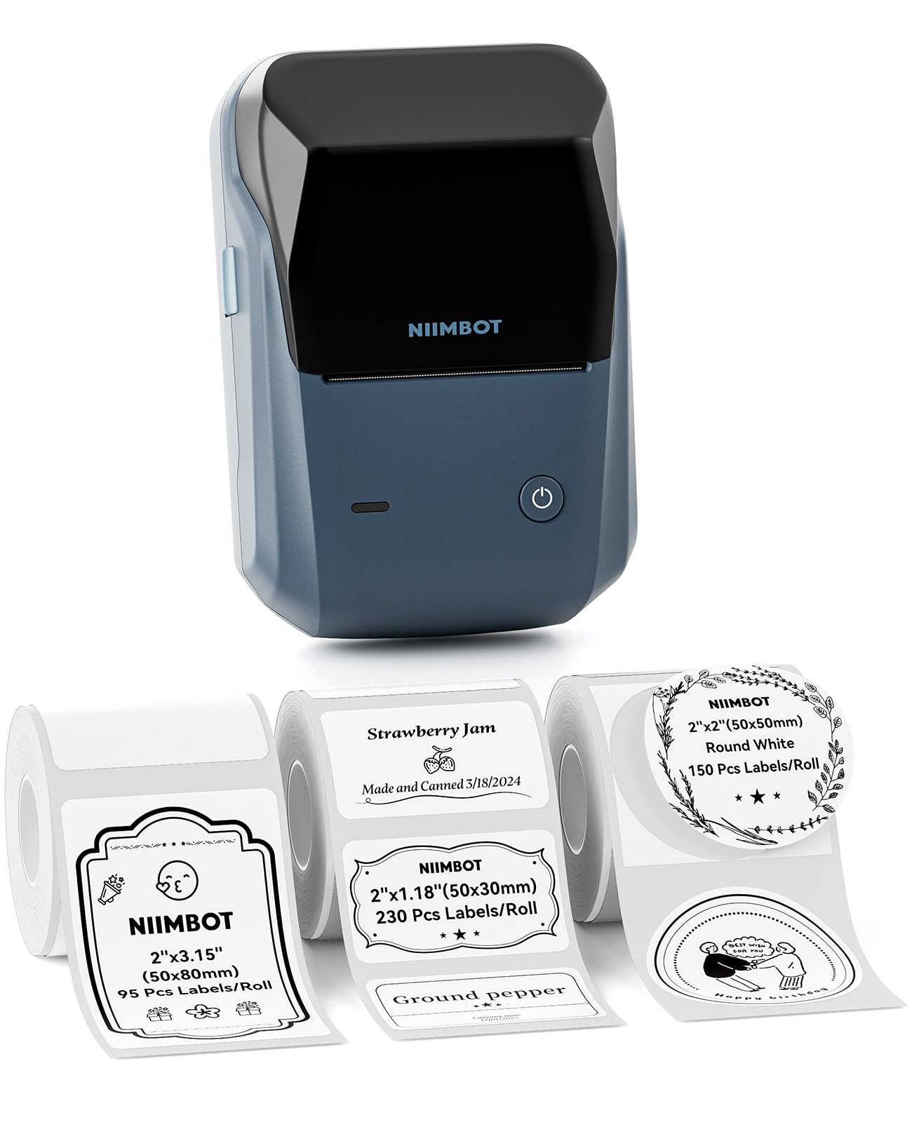 NIIMBOT B1 Label Maker Machine with Tape, Thermal Label Printer Easy to Use for Office, Home, Business, 2 Inch Label Maker with 2'' x1.18'' Labels-230pcs/Roll