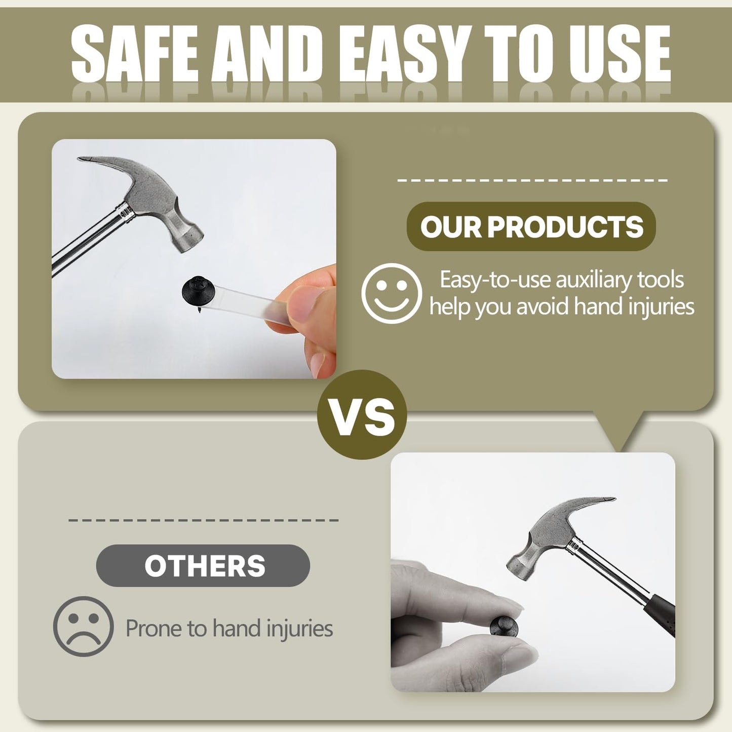 30 Pack Double Headed Picture Hanging Nails, Thumb Tacks, Push Pins for Wall Hangings, Wall Hooks for Home Office Photo Decor, Black