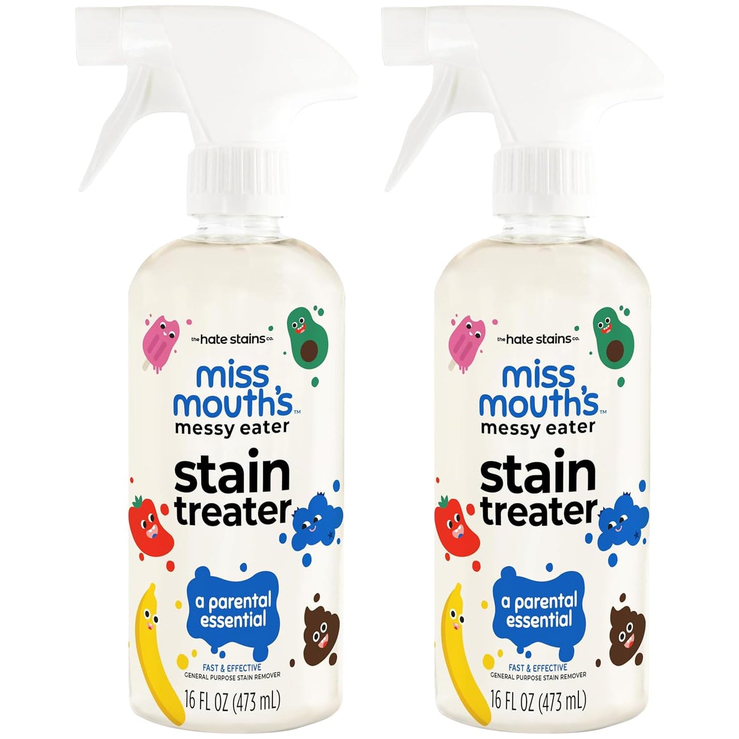 Miss Mouth's Messy Eater Stain Treater Spray - 4oz Stain Remover - Newborn & Baby Essentials - No Dry Cleaning Food, Grease, Coffee Off Laundry, Underwear, Fabric