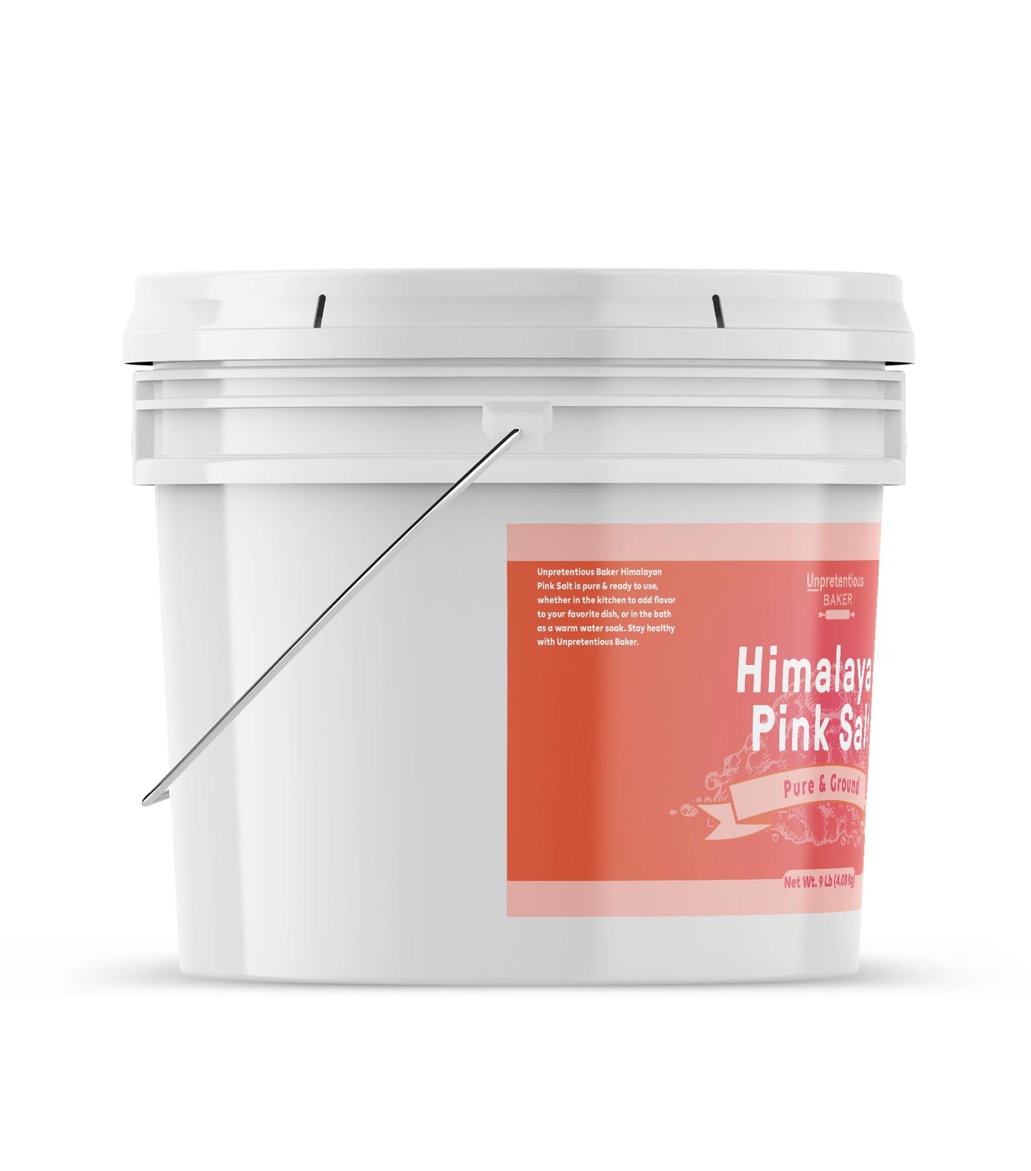Unpretentious Himalayan Pink Salt, 1 Gallon, Pure Ground Salt, Medium & Fine Grain