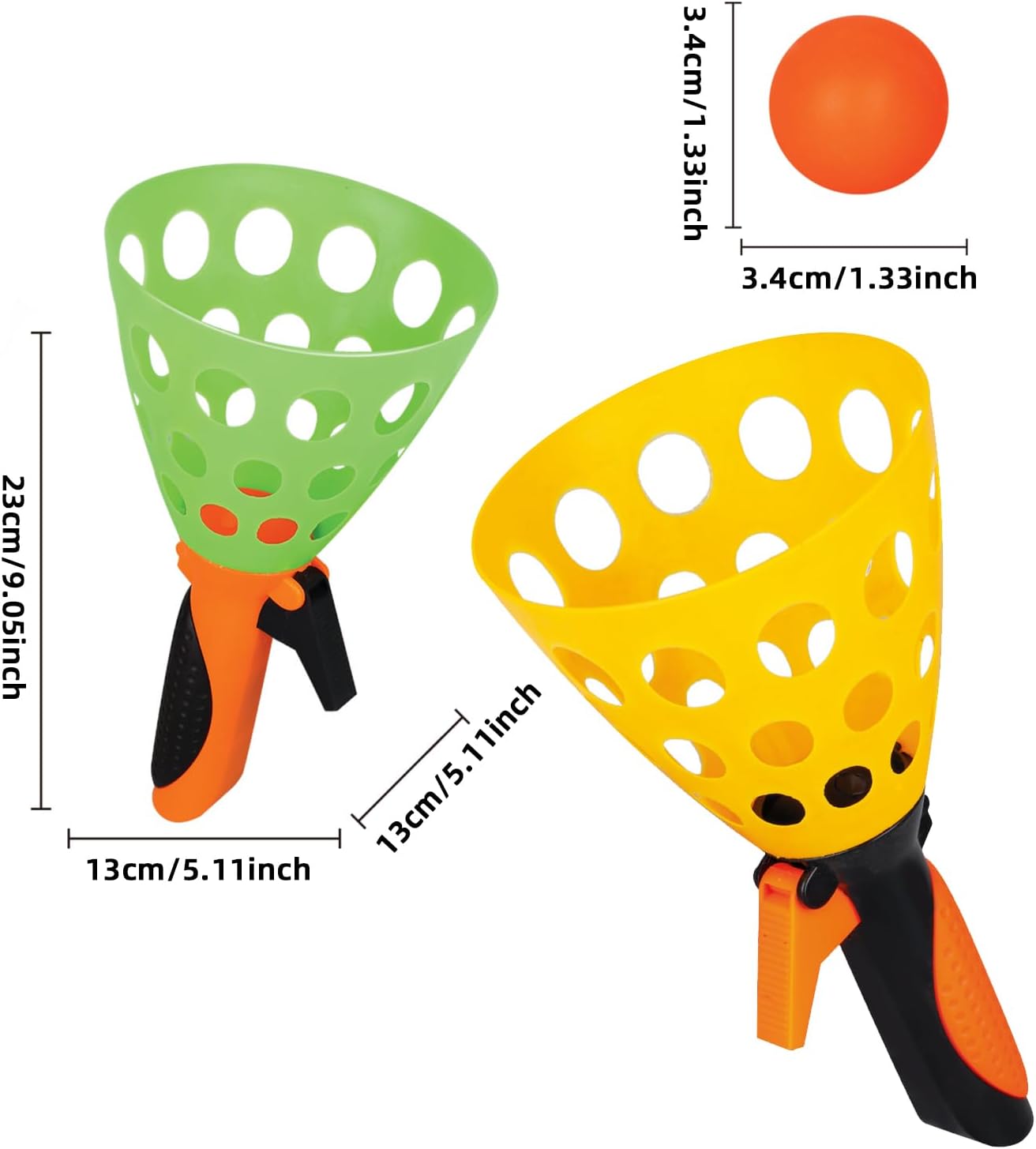 Outdoor Indoor Games Activities for Kids, Pop and Catch Ball Family Games with 2 Launcher Baskets and 12 Balls, Summer Beach Yard Sport Birthday Party Gifts Toys for Kids Ages 4 5 6 8 12+ Years Old