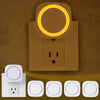 White Night Lights Plug in to Wall,4 Packs Dimmable Night Light with Auto Dusk to Dawn Sensor,Soft Glow Night Light for Bathroom, Bedroom,Hallway, Stairs, Kitchen,White
