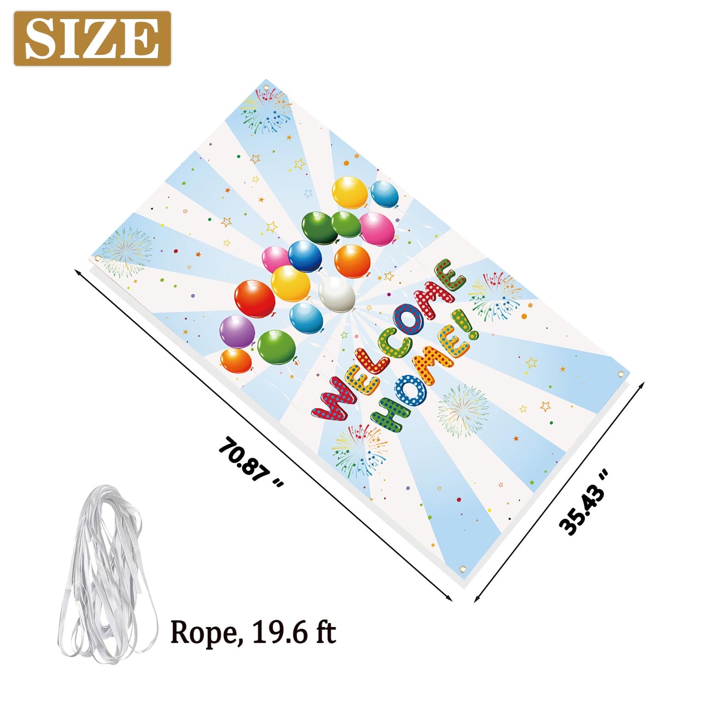 Labakita Welcome Home Door Banner, Welcome Home Door Cover, Housewarming Patriotic Military Decorations, Family Party Supplies, Welcoming Sign Photo Props