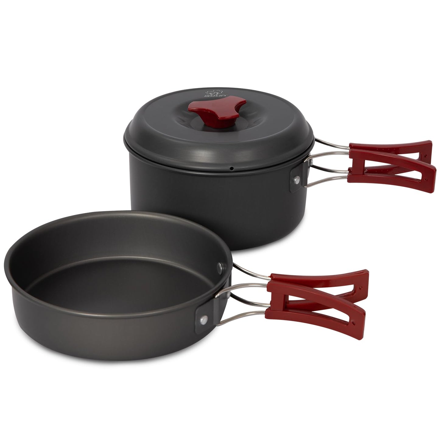 Bulin 24/13/11/8/4 PCS Camping Cookware Mess Kit Lightweight Backpacking Cooking Set Outdoor Cook Gear for Family Hiking, Picnic(Kettle, Pot, Frying Pan, Bowls, Plates, Spoon)