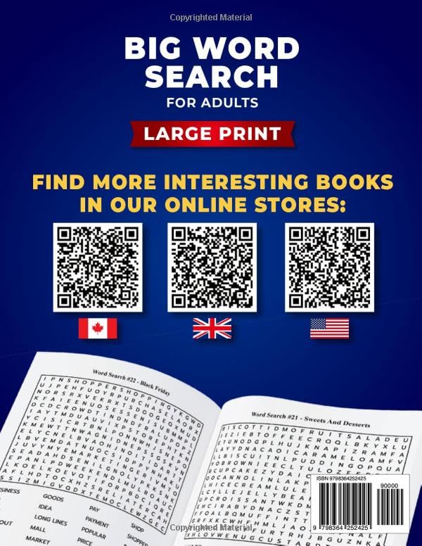 BIG 4000 New Words Word Search for Adults: 100+ Large Print Puzzles with Interesting Themes about the Year