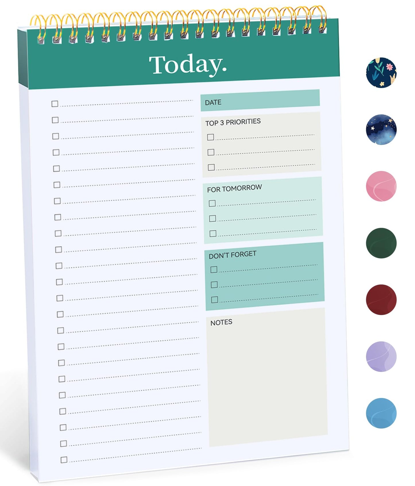 To Do List Pad - To Do List Notebook for Work with 52 Sheets, Undated Daily Planner Perfect for Daily Tasks and Goal Setting, To Do List Notepad Suitable for Office, Home and School-Blossom Grove