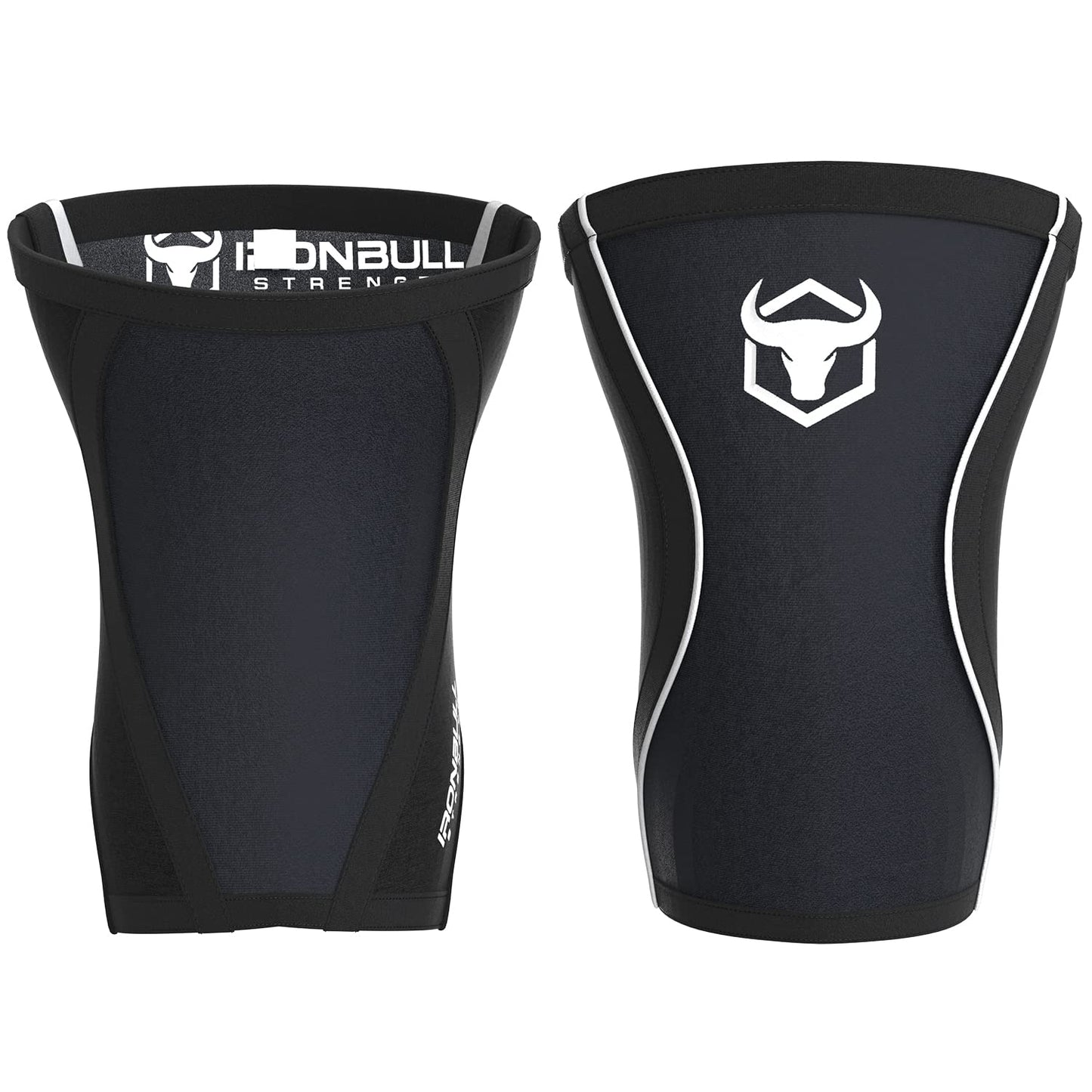 5mm Knee Sleeves (Pair) for Weightlifting & Cross-Training - High-Performance Knee Compression Wraps For Squats - Men and Women (Large, Black)