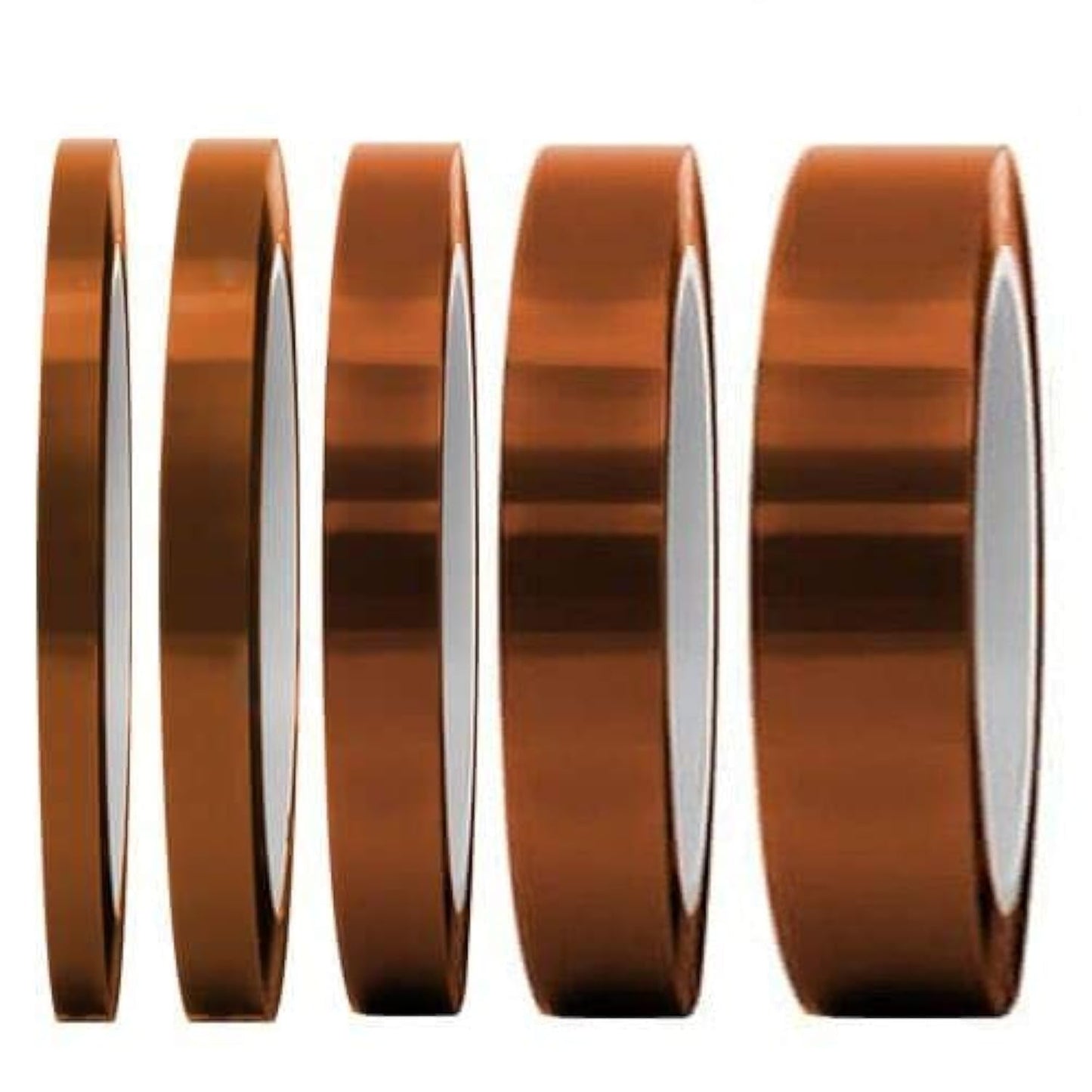 selizo High Temp Tape, 5 Pack Multi – Sized 1/8”, 15/64”, 15/64”, 15/32”, 5/64”, Heat Resistance Up to 280℃ (536℉)