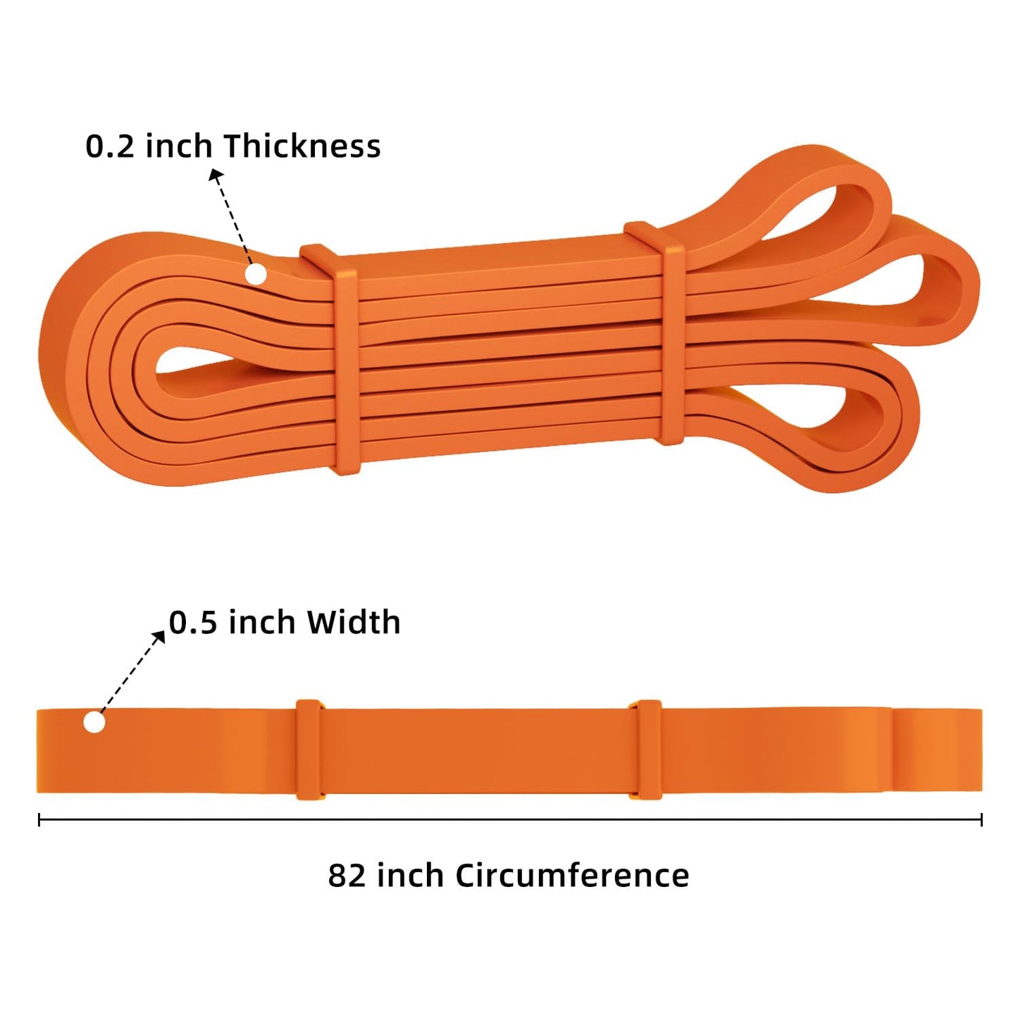 Resistance Bands, Pull Up Bands, Pull Up Assist Band Exercise Bands for Men & Women Working Out, Body Stretching, Physical Therapy, Muscle Training - Orange