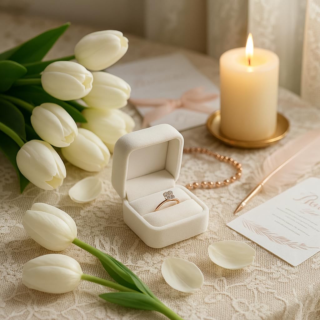 Enirunly 20pcs White Artificial Tulip Silk Fake Flowers 13.5" for Spring Easter Mother's Day Wedding Decor – Bulk Home Kitchen Office Party Supplies, Set