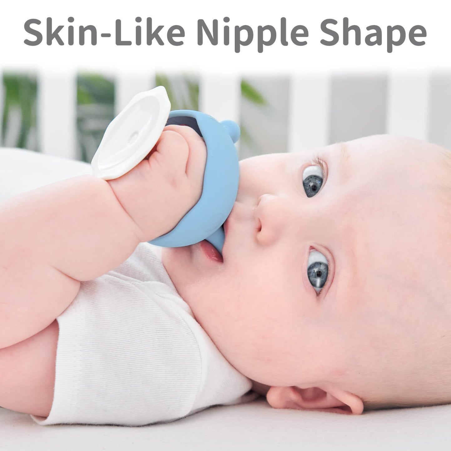 Baby Teething Toys for 3-12 Months+,Silicone Mombella Baby Teether with Suction Base,Soft & Easy to Grasp for Teething Relief,Safe & Comfortable Teether Toys for Sucking Needs,BPA Free,0011 (Blue)