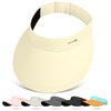 Sun Visor for Women Wide Brim Summer UPF50+ UV Protection Seamless Sun Hats Foldable Beach Cap