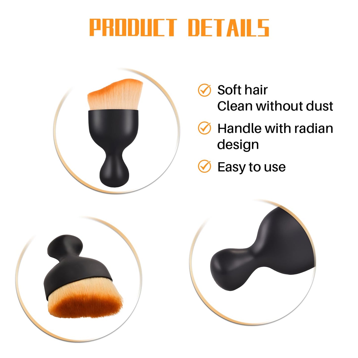 4 PCS Car Interior Detail Dust Brush, Detailing Dusting Brush for Car Interior Dashboard A/C Vent Cleaning Computer Keyboard