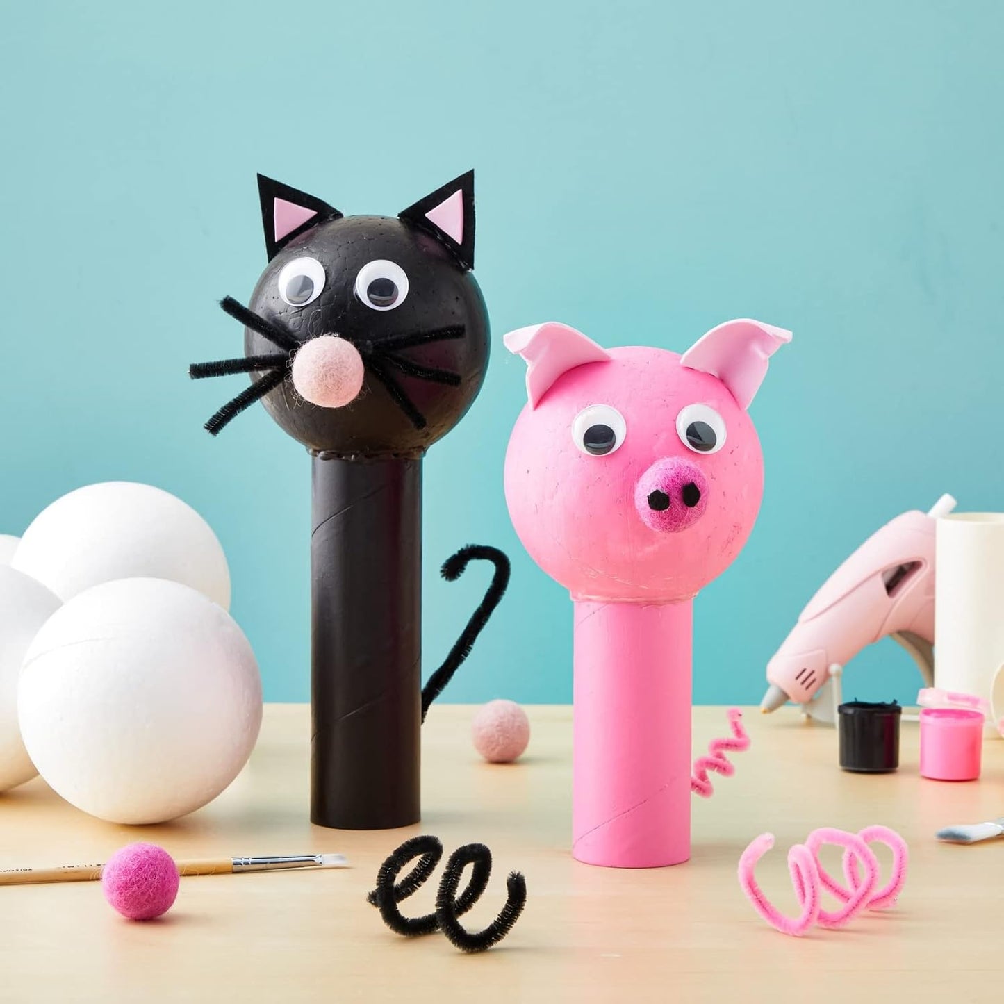 4 Inch Foam Balls for Crafts - 12 Pack Round White Polystyrene Spheres for DIY Projects, Ornaments, School Modeling, Drawing - Craft Foam Balls