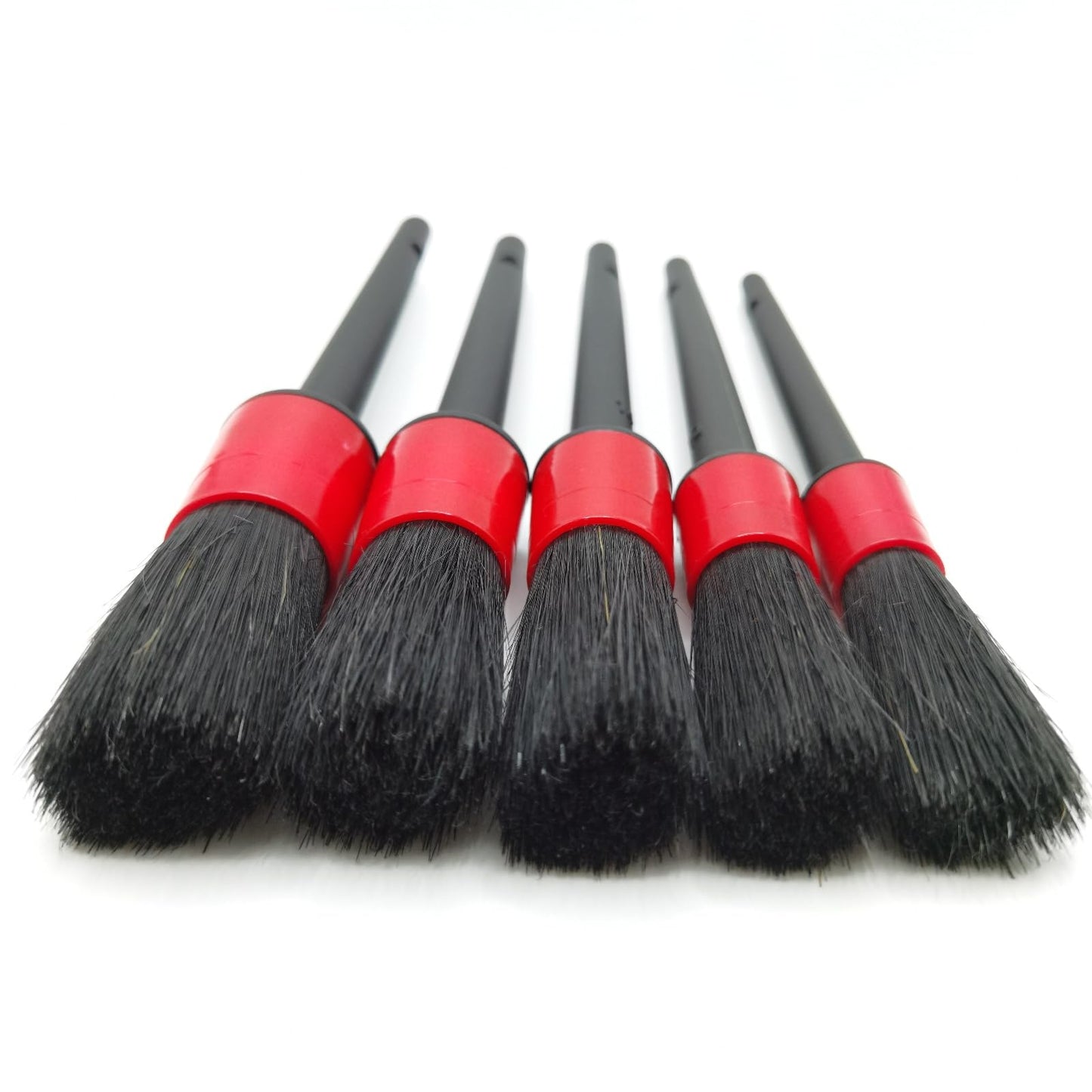 Car Detailing Brush Set of 5 - Soft Boar Hair, Car Wash Brush, Wheel Cleaner Brush, Car Dust Brush, Car Interior Leather Seat and Vent Brush, Car Detailing Kit