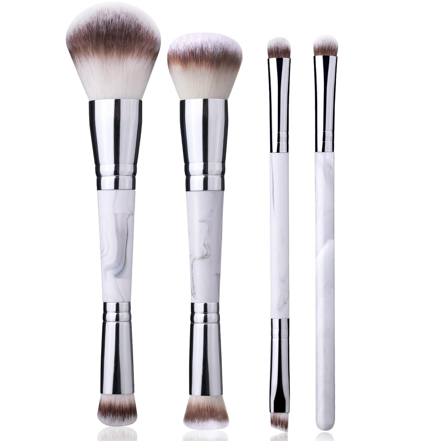 Double Ended Makeup Brush Two-In-One Makeup Brush for Creating a Gorgeous, Foundation Brush for Liquid Makeup Brochas Para Maquillaje Patrick Ta Blush Foundation Makeup Brush Blush Brush (Grey)