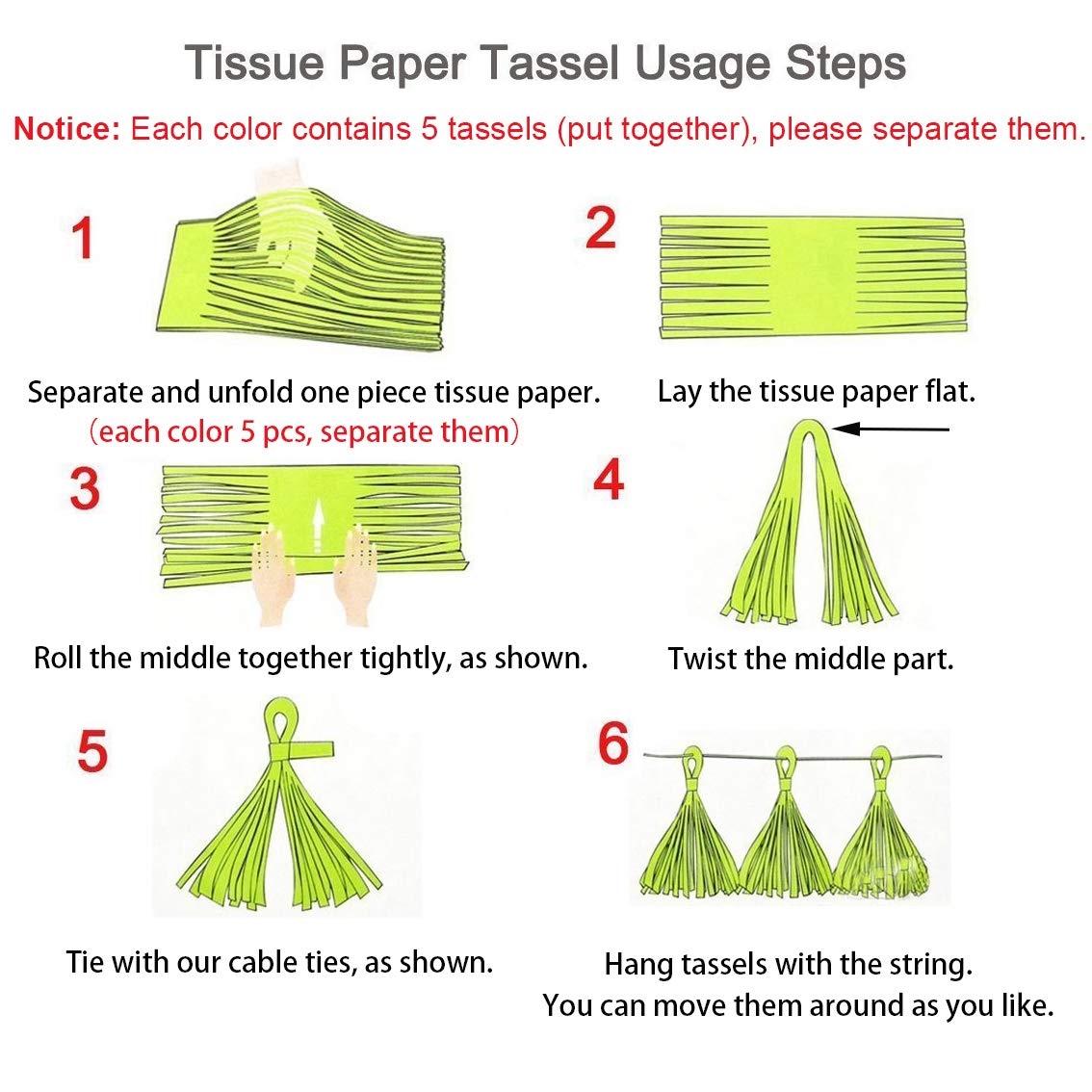 Aonor Shiny Tassel Garland Tissue Paper Tassels Banner Decoration for Birthday Party, Bridal Shower, Table Decor, Metallic Gold+Tan+Ivory, 15 pcs