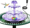 SZMP 3-Tier Electric Tabletop Bird Bath Fountains with 32.8ft Cord, Color Changing LED Lights, Indoor & Outdoor Waterfall Fountain for Relaxing and Home Garden Decor