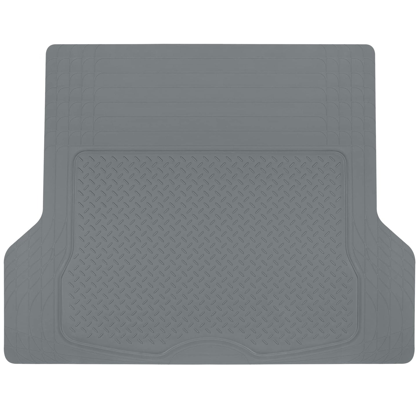 BDK Heavy Duty Rubber Cargo Mat Liner - All-Weather Trunk Protection, Trim-to-Fit Design for Cars, SUVs, Vans & Trucks - Non-Slip, Waterproof, Durable Cargo Floor Liner - 54" x 43.5" x 0.25" - Black