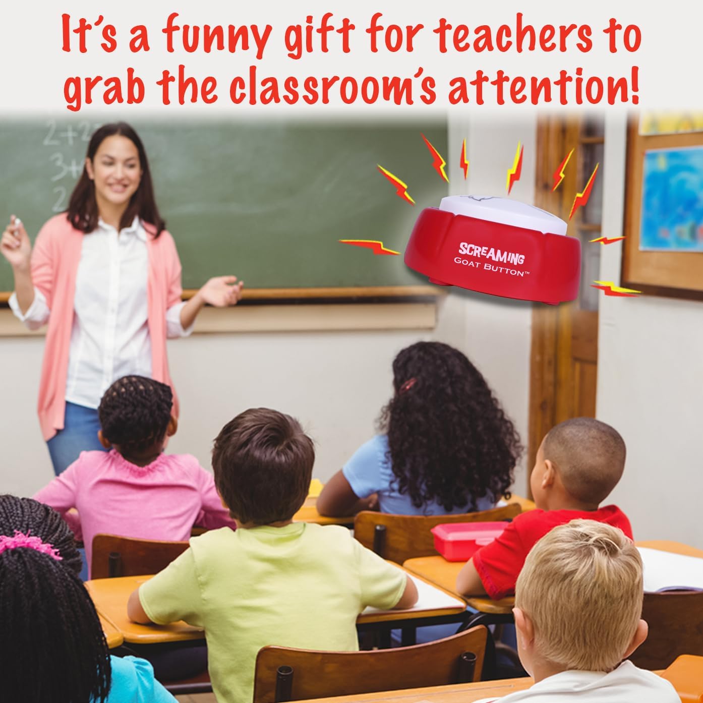 Screaming Goat Button | The Original Goat Scream | Screaming Goat Desk Toy Talking Button with a Funny Goat Scream | Gag Gifts for Men and Women