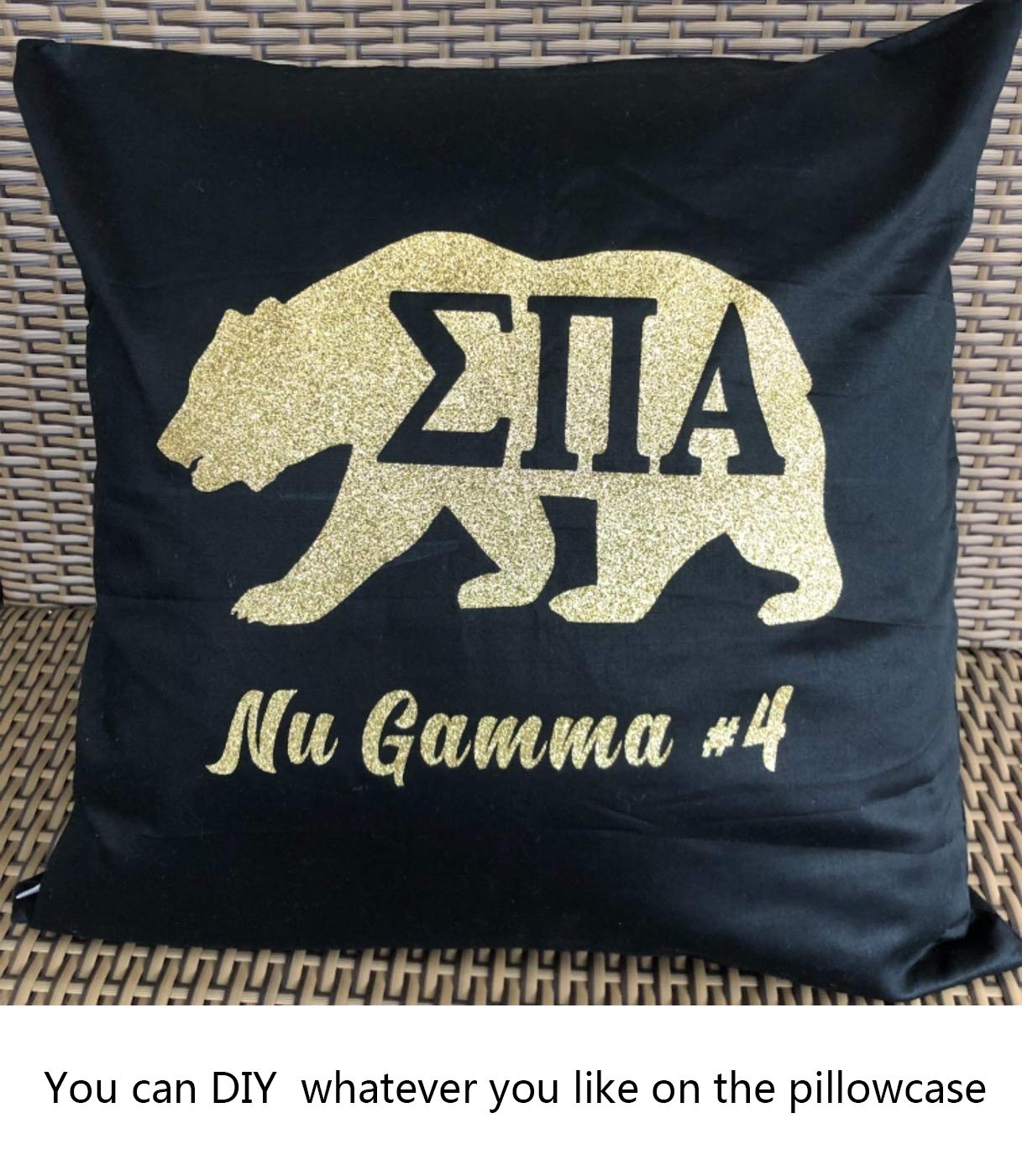 Thmyo 4-Pack 100% Cotton Comfortable Solid Decorative Throw Pillow Case Square Cushion Cover Pillowcase Sublimation Blank Pillow Covers Halloween DIY Throw Pillowcase for Sofa(18x18inch/45x45cm,Black)