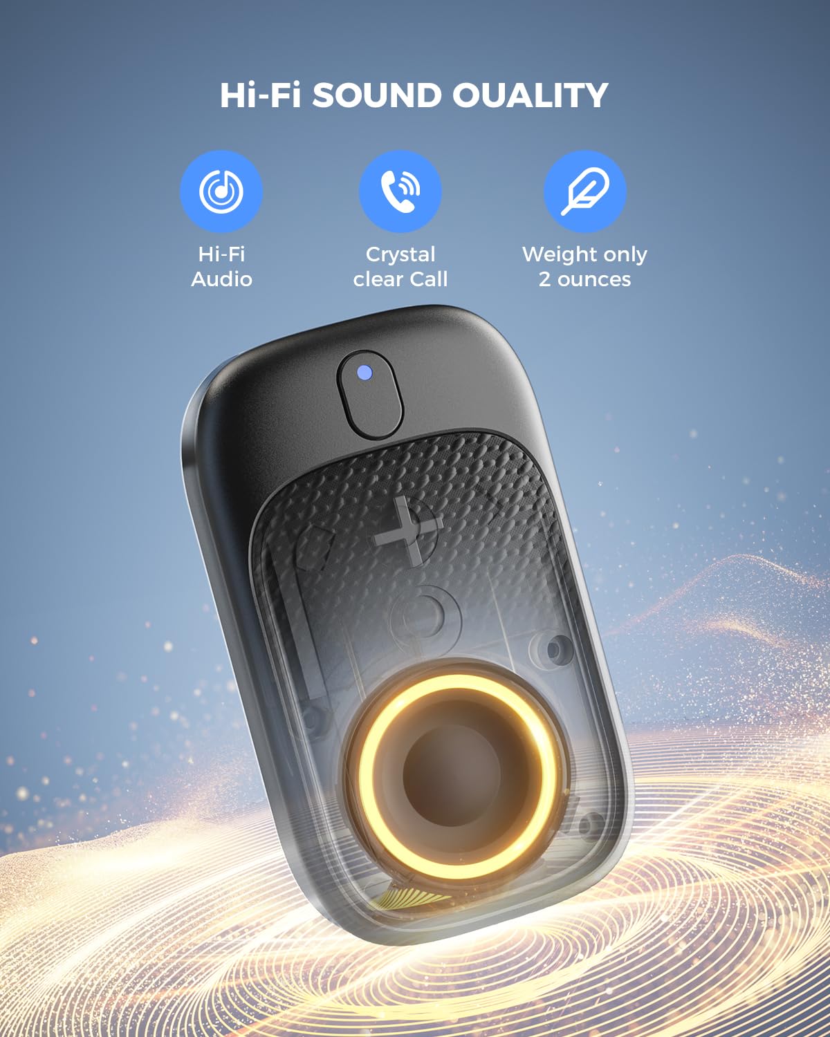 SUPERONE Wearable Bluetooth Speaker, Clip-On Wireless Portable Speakers with Mic for Calls, Up to 18 Hours Battery Life, IPX5 Waterproof Mini Speakers for Outdoor Travel Run