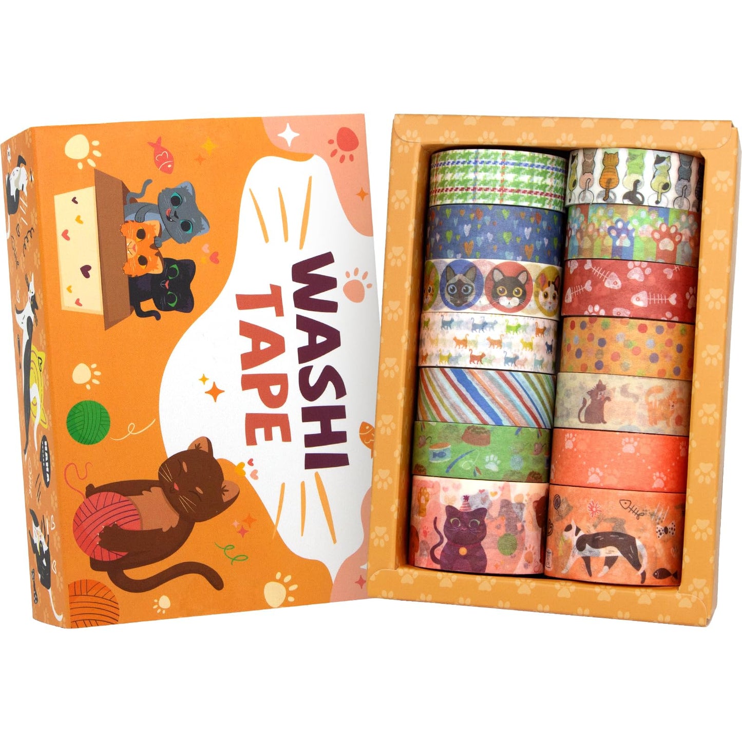 60 Rolls Washi Tape Set - Decorative Adhesive Masking Tape for Scrapbooking Supplies,DIY Crafts,Bullet Journals,Gift Wrapping,Party Decorations and Planners,Each Roll 5.4yd Total 328yd