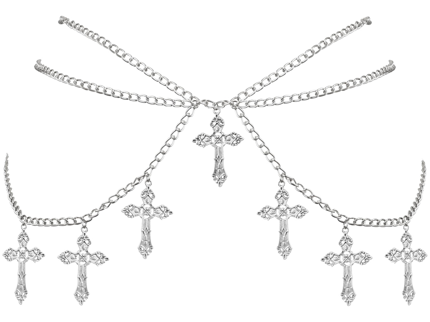 Sacina Gothic Cross Waist Chain & Belt - Emo, Punk, Grunge Accessories