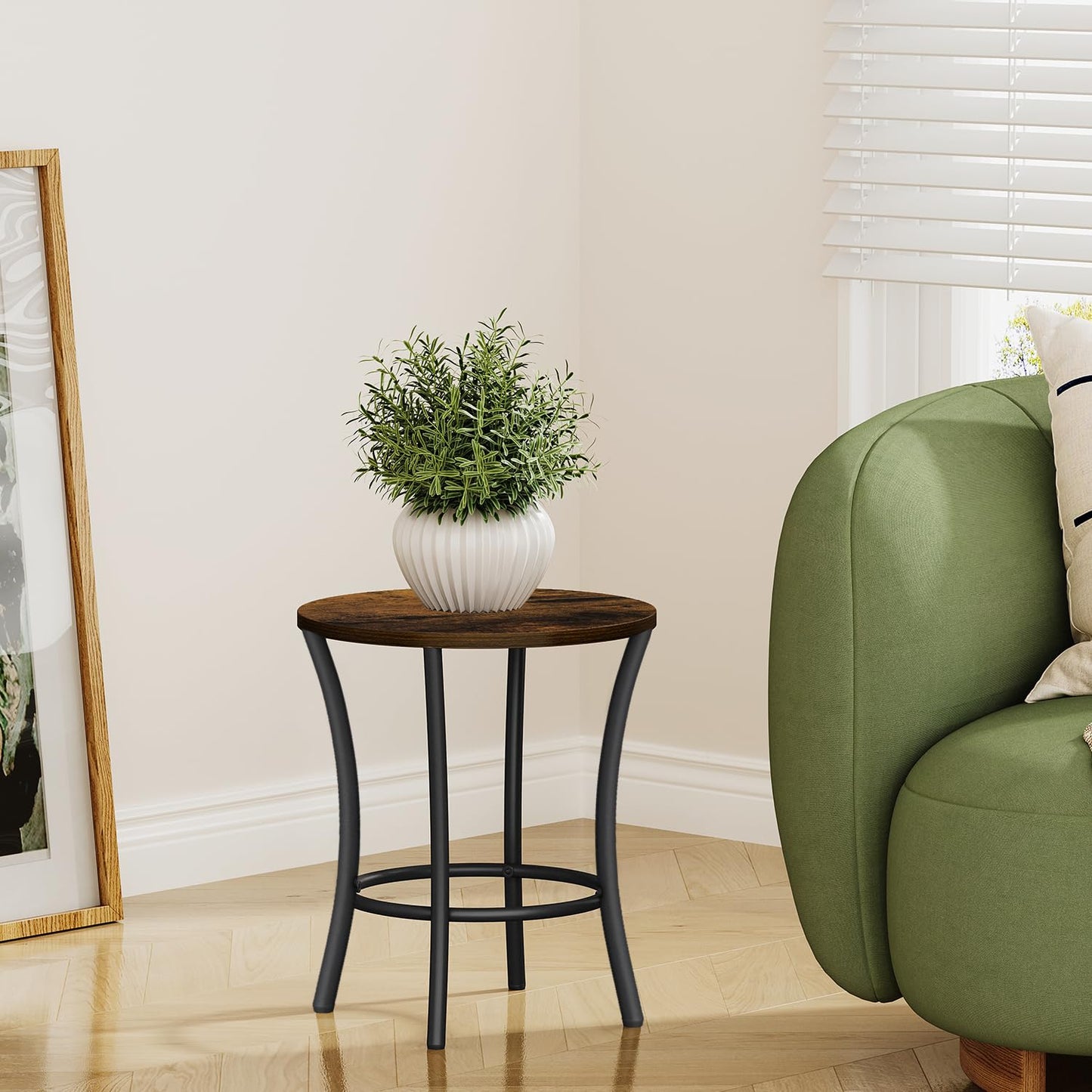 YINMIT Plant Stand Indoor, Round Plant Pots,Flower Pots for Indoor Plants, Adjustable Plant Shelf for Multiple Plant , Corner Plant Stand for Living Room Balcony Patio & Garden (Brown, Small)